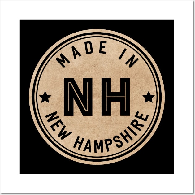 Made In New Hampshire NH State USA Wall Art by Pixel On Fire